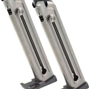 RUGER MAGAZINE 22/45 22LR 10RD NICKEL 2-PK
