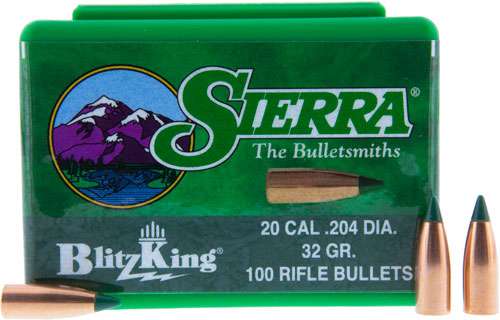 SIERRA BULLETS .20 CAL .204 32GR BLITZKING 100CT