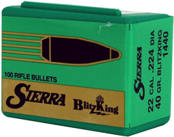 SIERRA BULLETS .22CAL .224 40GR BLITZKING 100CT !