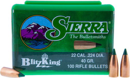 SIERRA BULLETS .22CAL .224 40GR BLITZKING 100CT ! - Image 2