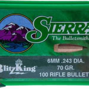 SIERRA BULLETS 6MM .243 70GR BLITZKING 100CT
