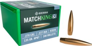 SIERRA BULLETS .270 CAL .277 135GR HPBT MATCHKING X 100CT