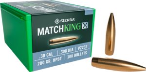 SIERRA BULLETS .30 CAL .308 200GR HP-BT MATCHKING X 100CT
