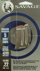 SAVAGE MAGAZINE MKII SERIES .22LR/.17HM2 5RD STAINLESS