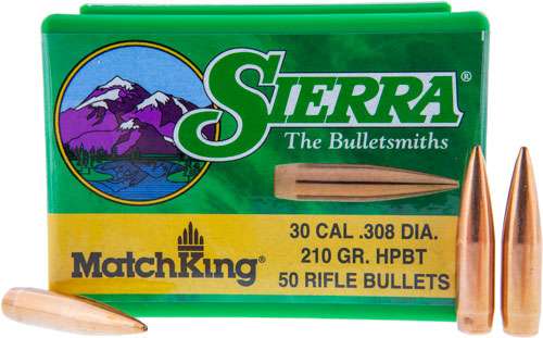 SIERRA BULLETS .30 CAL .308 210GR HPBT MATCH 50CT
