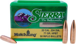 SIERRA BULLETS .22 CAL .224 77GR HPBT 50CT