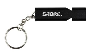 SABRE WHISTLE W/LANYARD BLACK