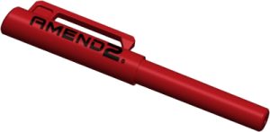 AMEND2 G10 RED SELF DEFENSE TOOL G10 CORE METAL FREE