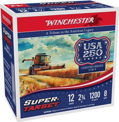 WINCHESTER TARGET 12GA 2.75" 1-1/8OZ #8 1200FPS 250RD CASE