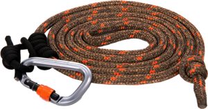 TETHRD 11MM TREE TETHER 8' W/CARABINER & PRUSIK CORD<<
