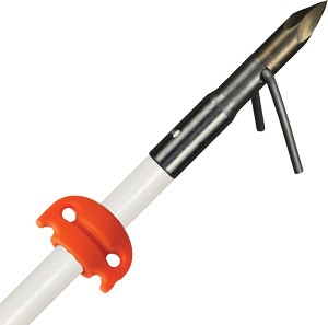 AMS BOWFISHING FIBERGLASS ARROW CHAOS POINT WHITE W/SS - Image 2