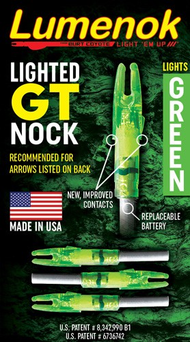 LUMENOK LIGHTED NOCK GT-SERIES GREEN 3PK - Image 2