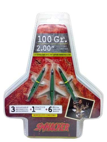 SWHACKER BROADHEAD 2-BLADE 100GR 2" CUT 3/PK