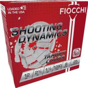 FIOCCHI 12GA 2.75" 1-1/8OZ #8 1280FPS 250RD CASE LOT