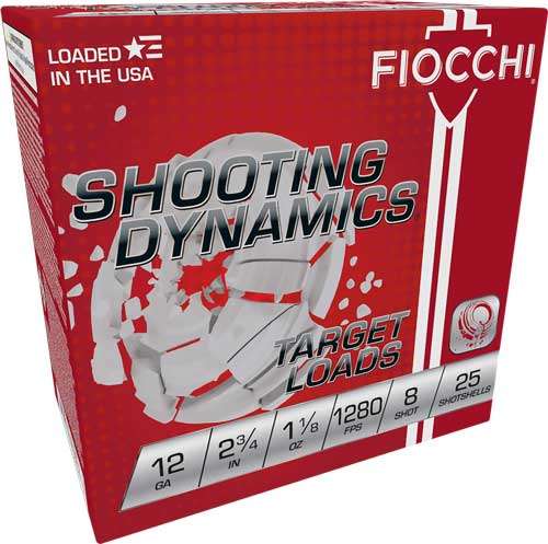 FIOCCHI 12GA 2.75" 1-1/8OZ #8 1280FPS 250RD CASE LOT